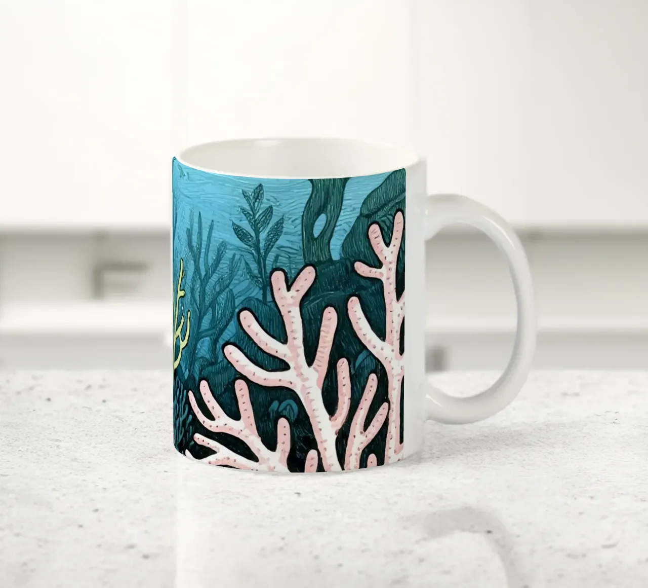 Barriera corallina subacquea tazza in ceramica da knowledge