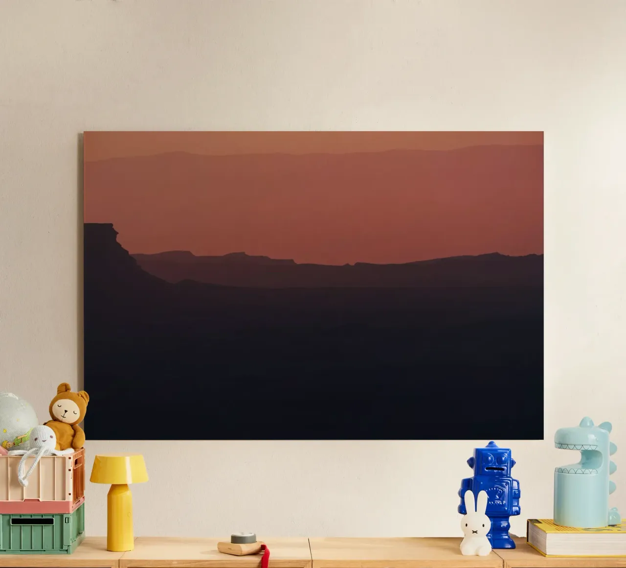 Alba sul cratere Ramon #8 plexiglass da Tal Paz-Fridman