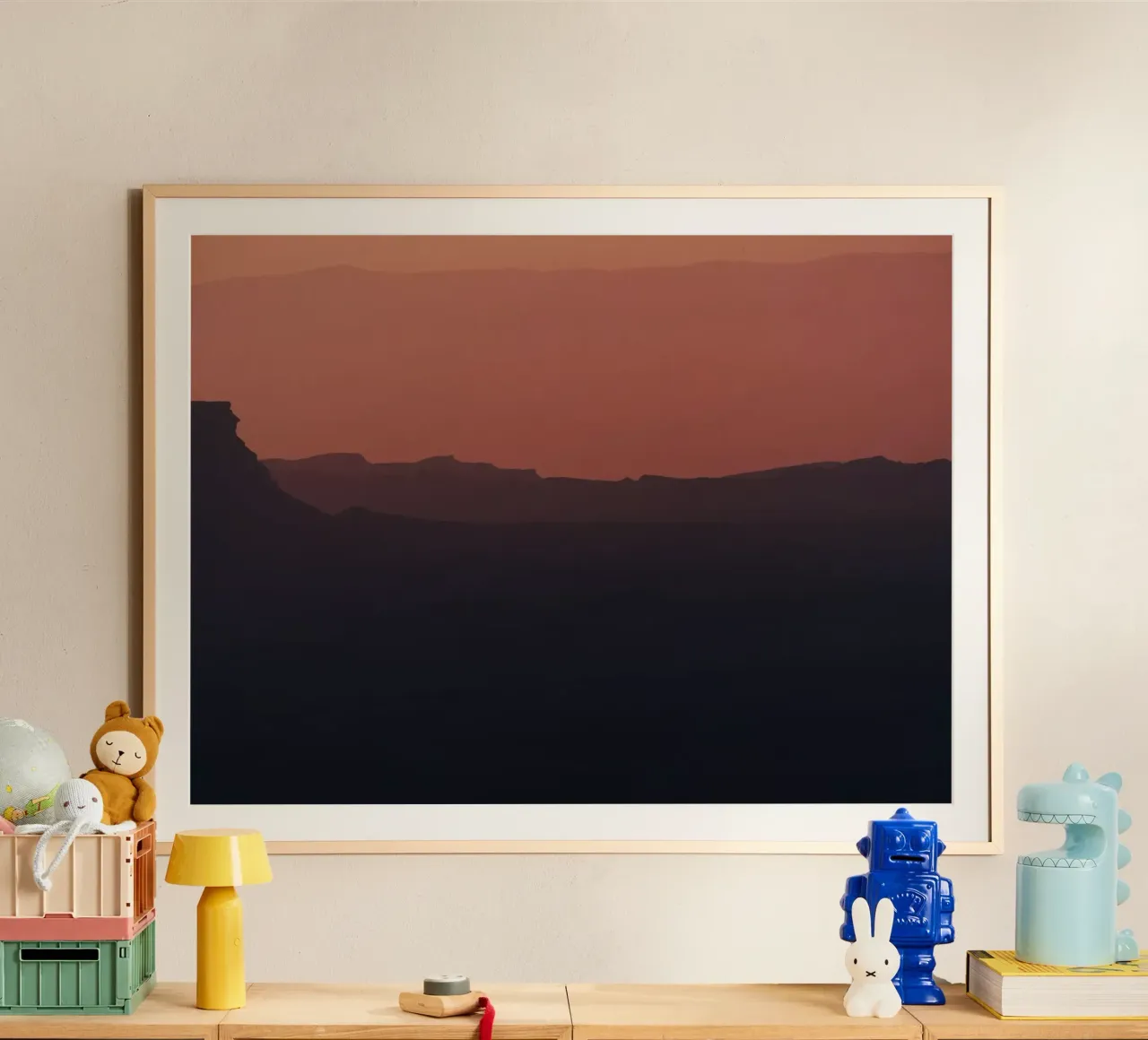 Alba sul cratere Ramon #8 carta hahnemühle da Tal Paz-Fridman