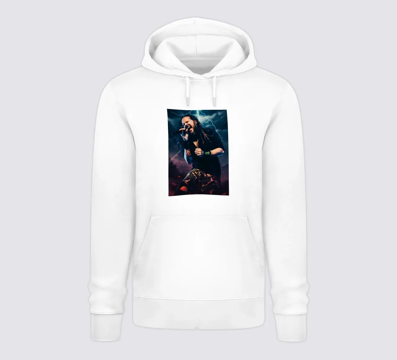 Jonathan Davis - Korn felpa con cappuccio da Lembayung art