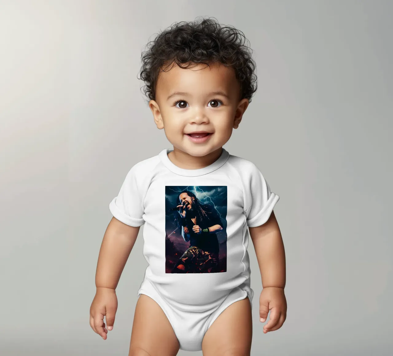 Jonathan Davis - Korn body neonato maniche corte da Lembayung art