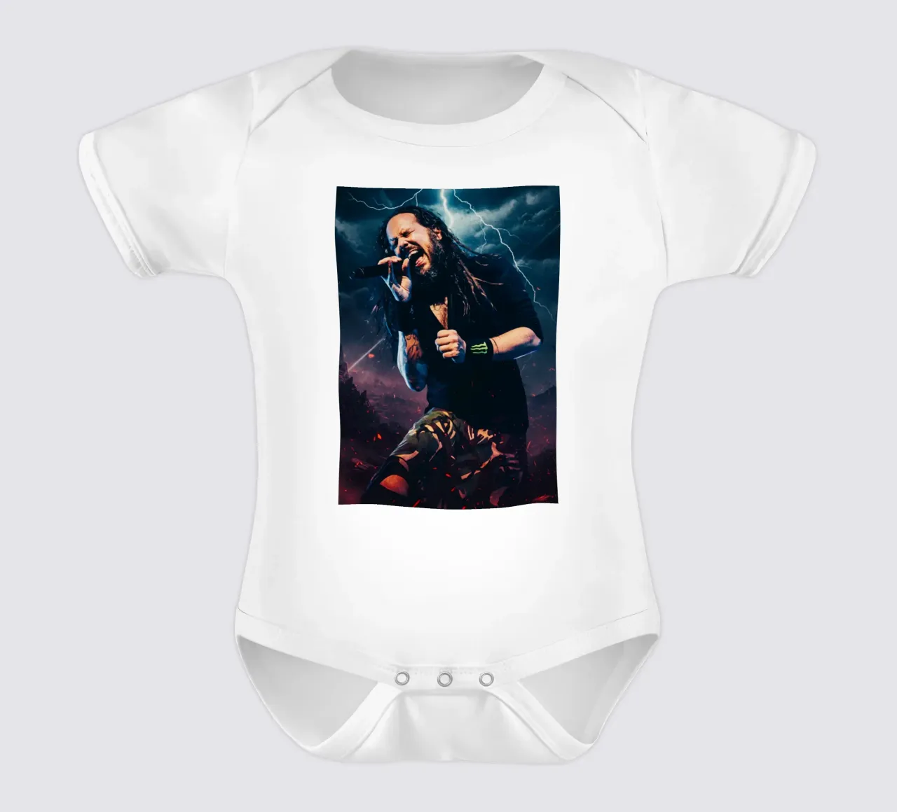 Jonathan Davis - Korn body neonato maniche corte da Lembayung art
