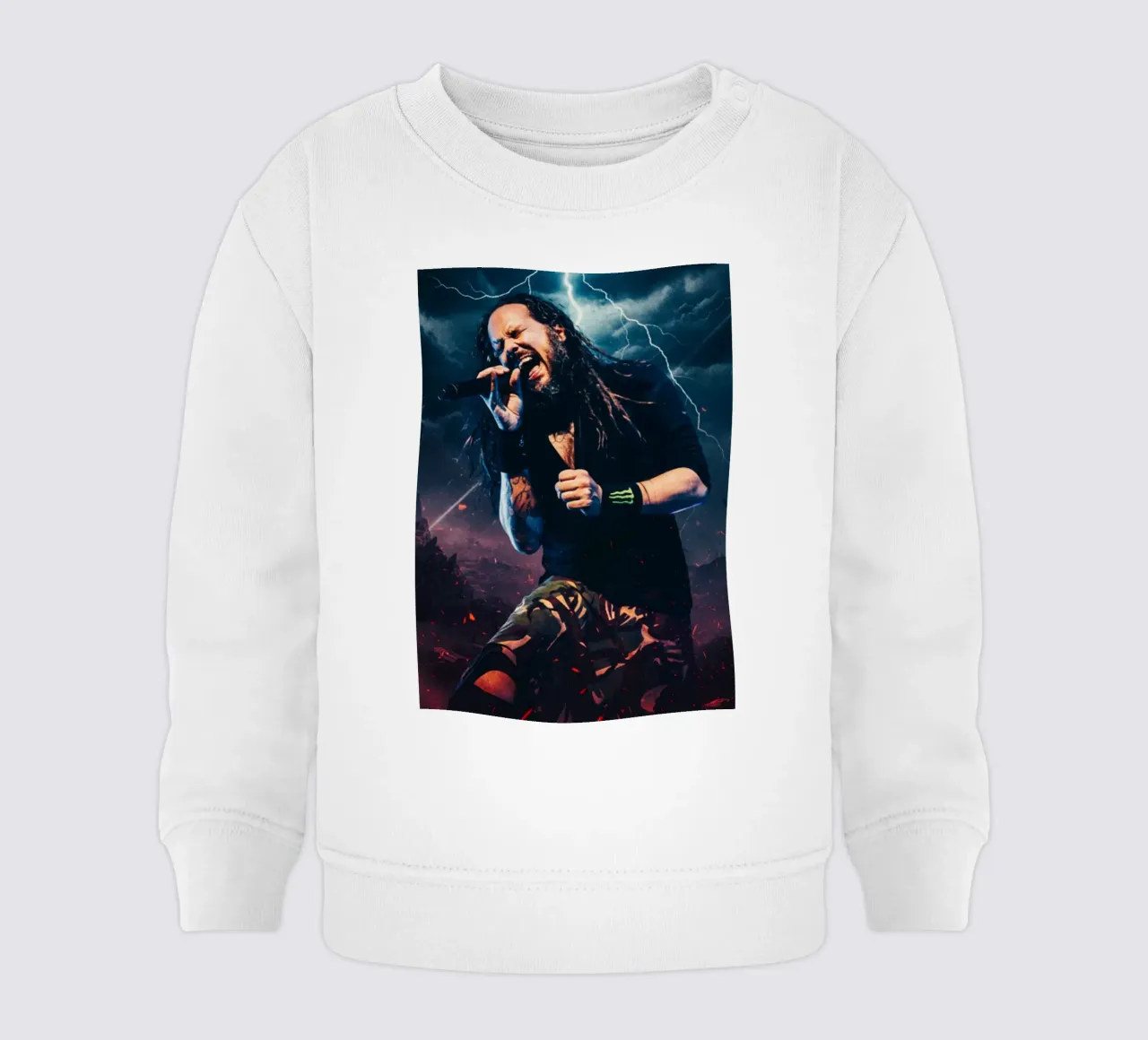 Jonathan Davis - Korn felpa neonato da Lembayung art