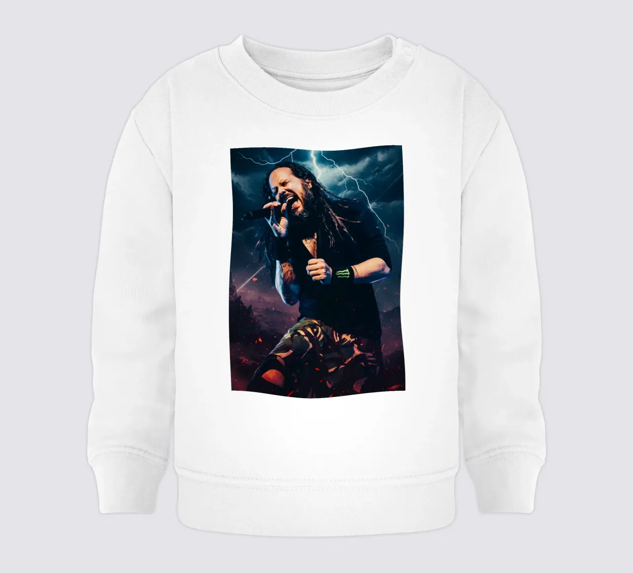 Jonathan Davis - Korn felpa neonato da Lembayung art