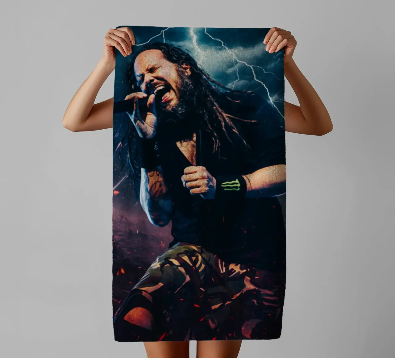 Jonathan Davis - Korn asciugamano da bagno da Lembayung art