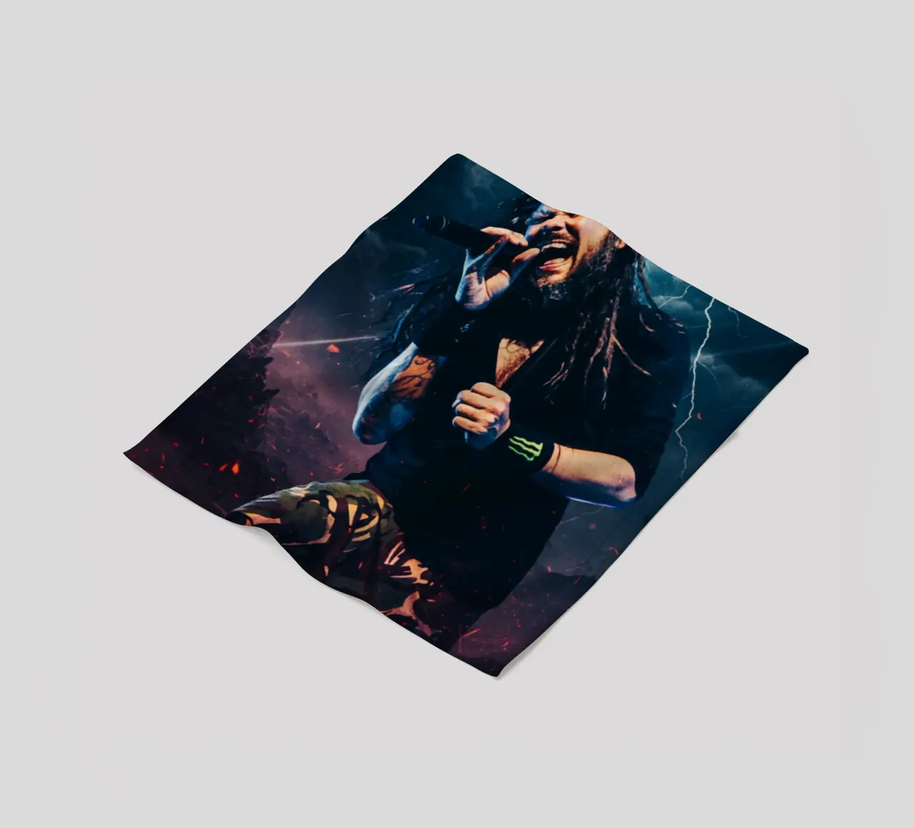 Jonathan Davis - Korn coperta in pile da Lembayung art