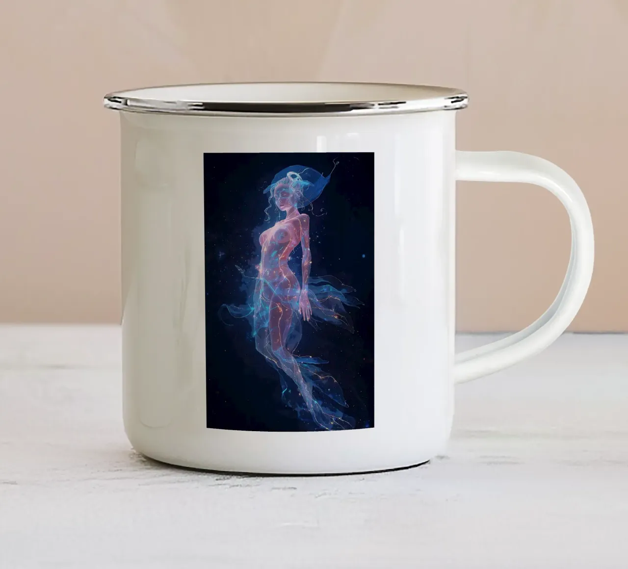 Musa cosmica tazza in smalto da van hellen