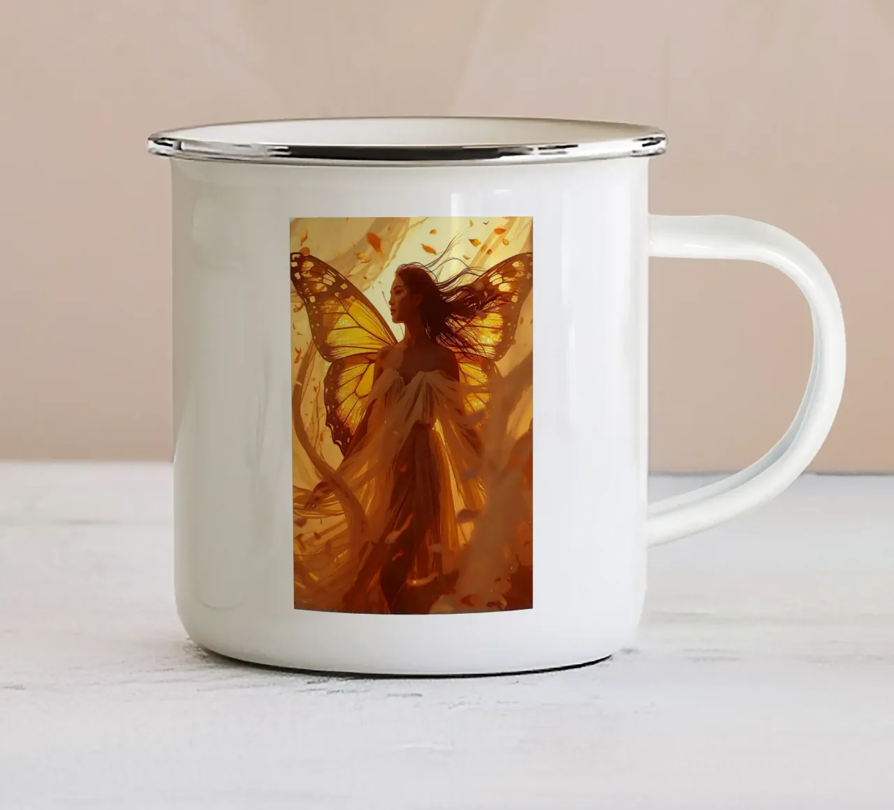 Spirito del Crepuscolo d'Oro tazza in smalto da van hellen