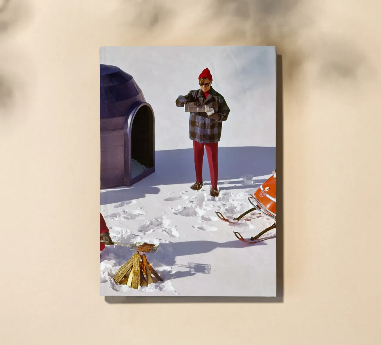 Retro camping with prefab igloo, 1970s notebook by Christie