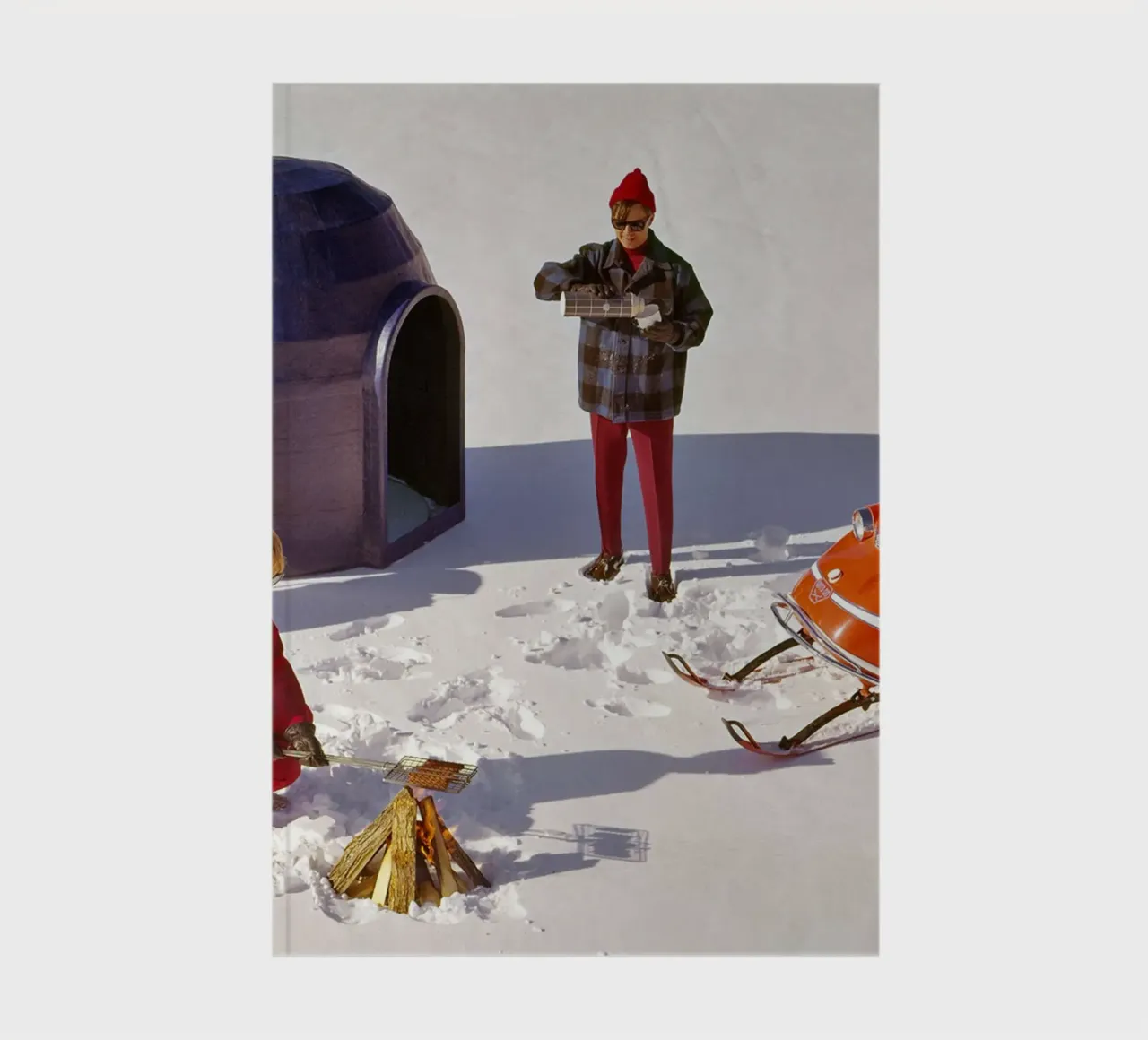 Retro camping with prefab igloo, 1970s notebook by Christie