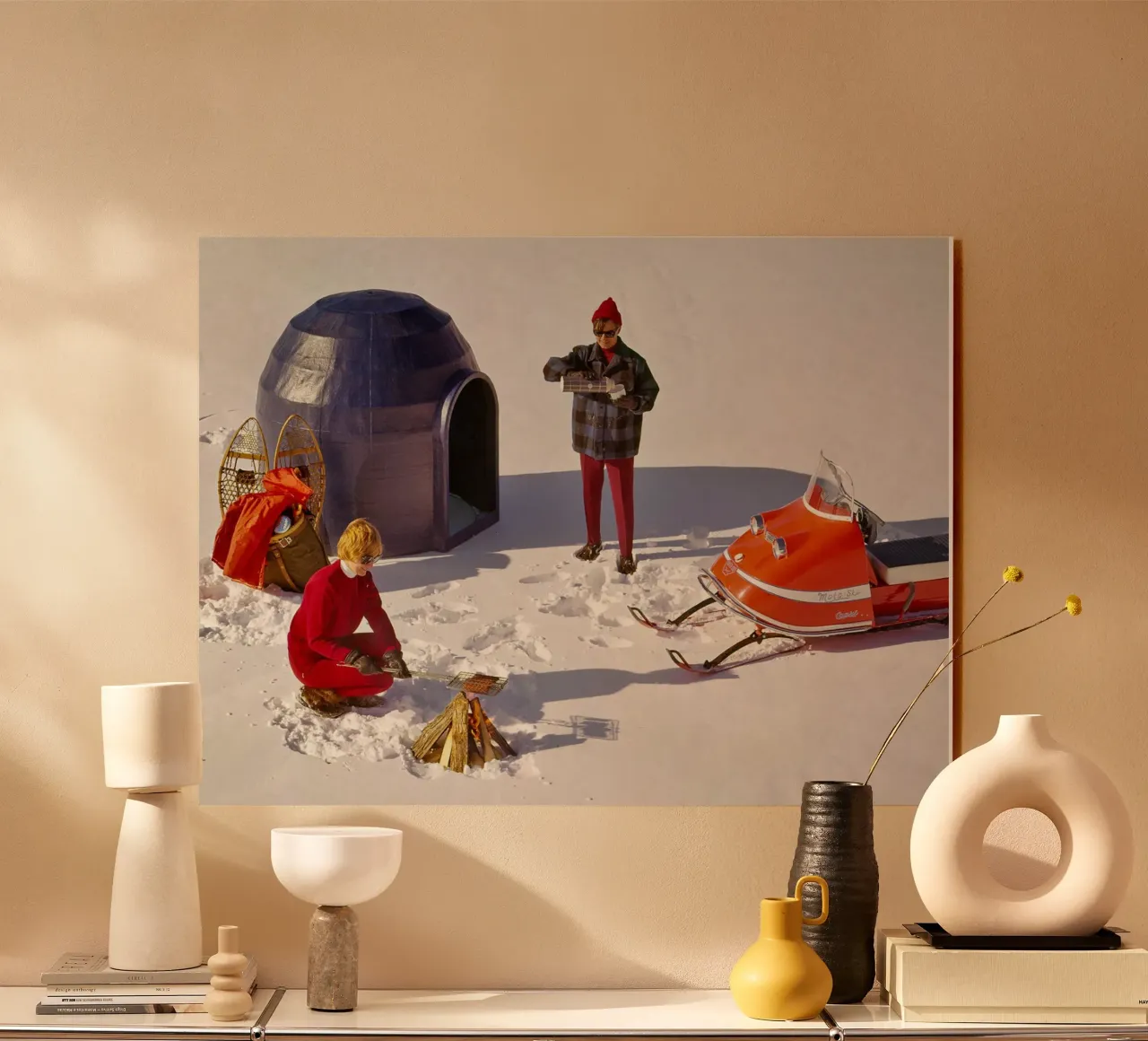 Campeggio retrò con igloo prefabbricato, anni '70 plexiglass da Christie