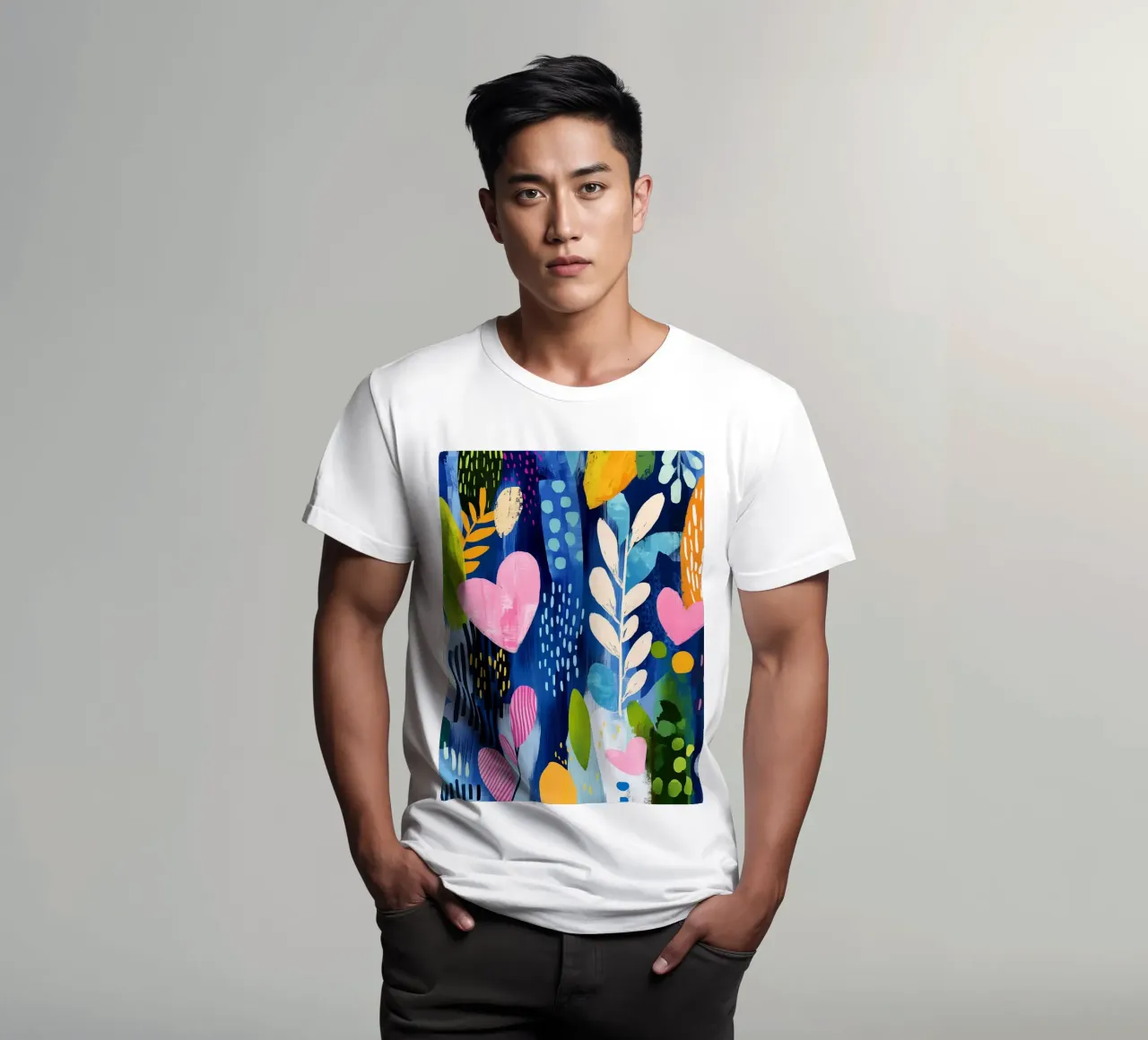 Boho plants with a heart | Botanical fantasy t-shirt by Autofocus