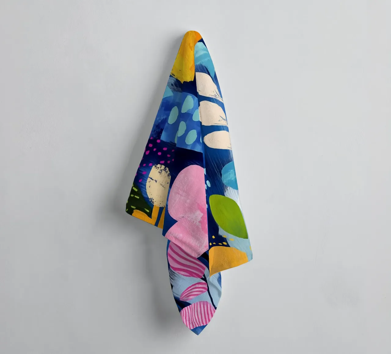 Boho plants with a heart | Botanical fantasy towel by Autofocus
