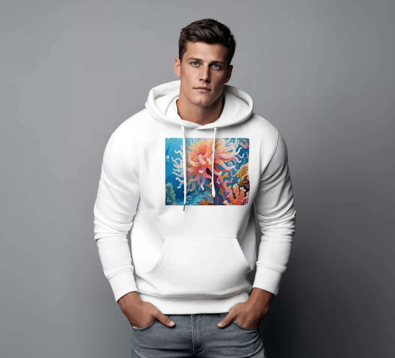 Anemone di mare felpa con cappuccio da knowledge