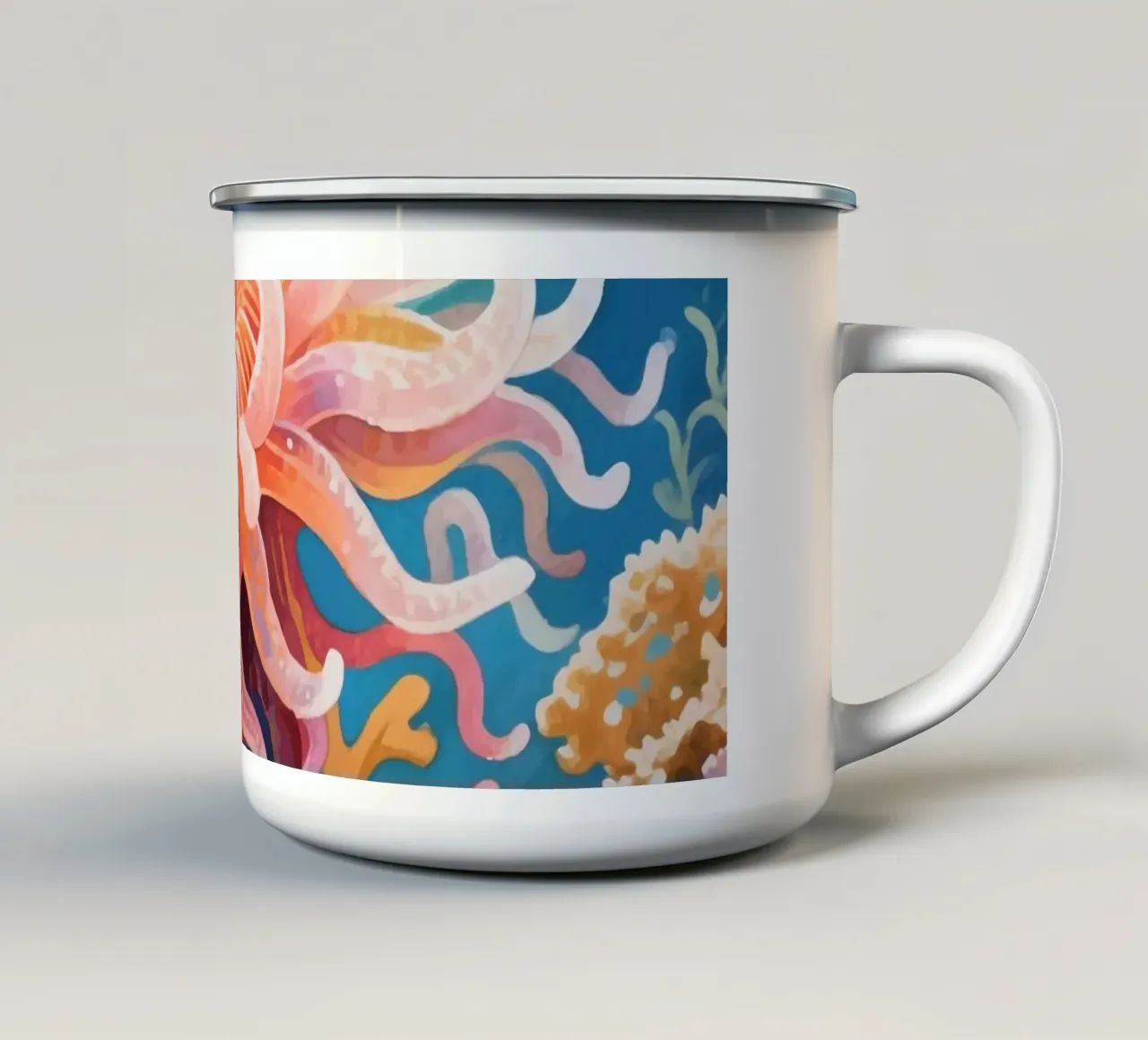 Anemone di mare tazza in smalto da knowledge