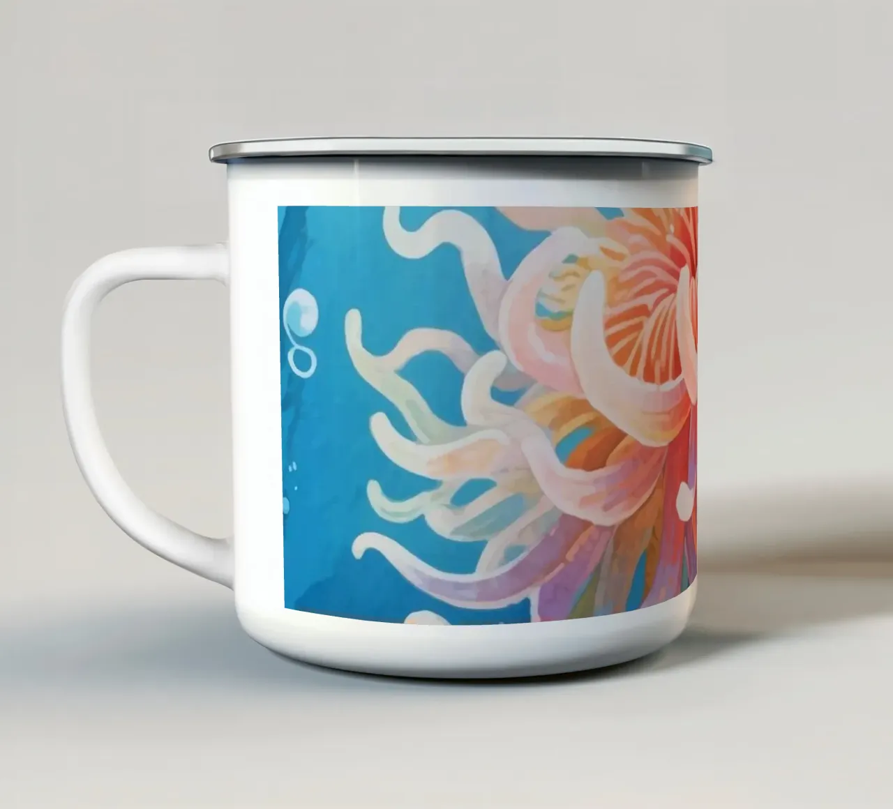 Anemone di mare tazza in smalto da knowledge