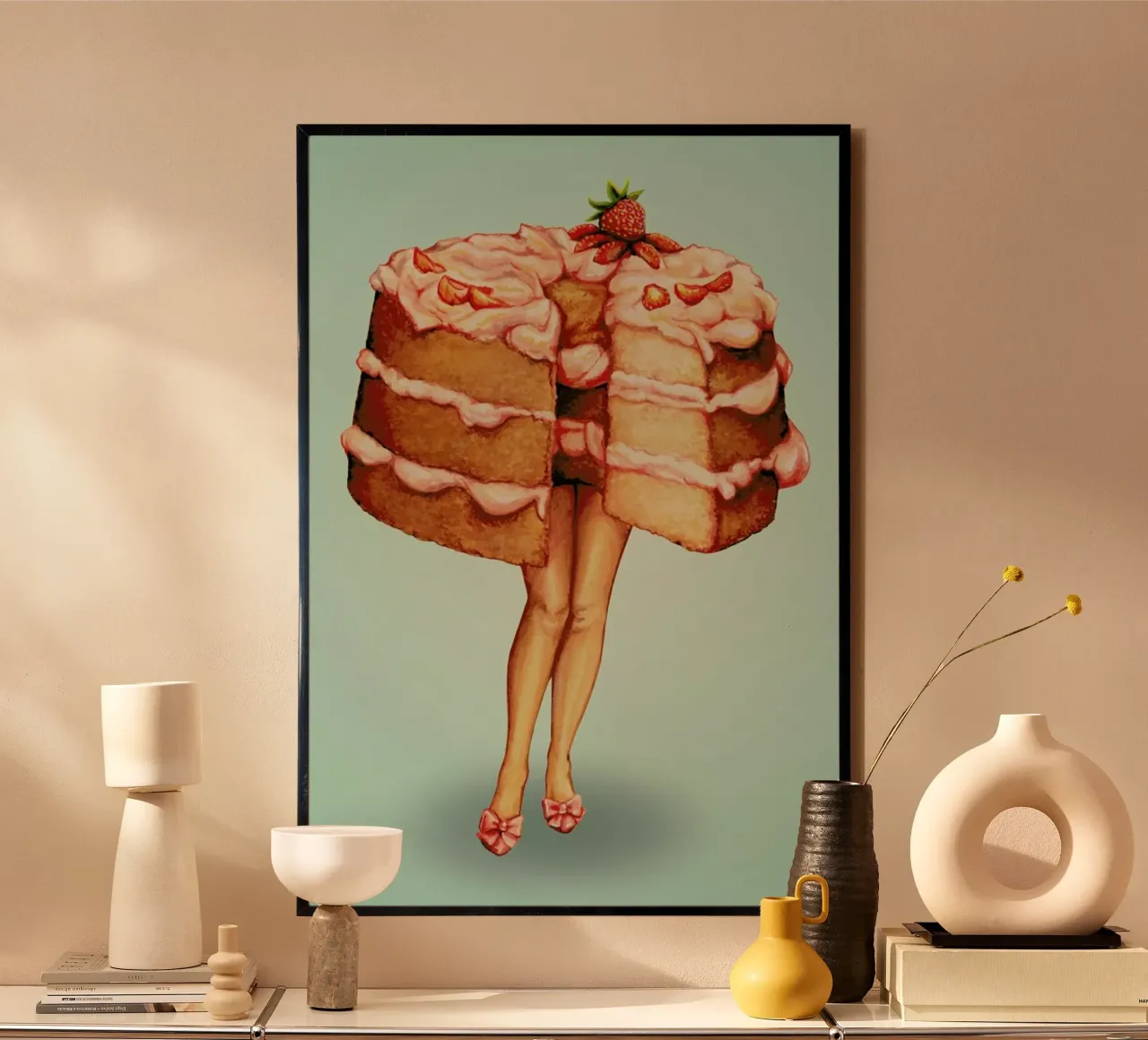 Hot Cakes III poster con telaio in plastica da Kelly Gilleran