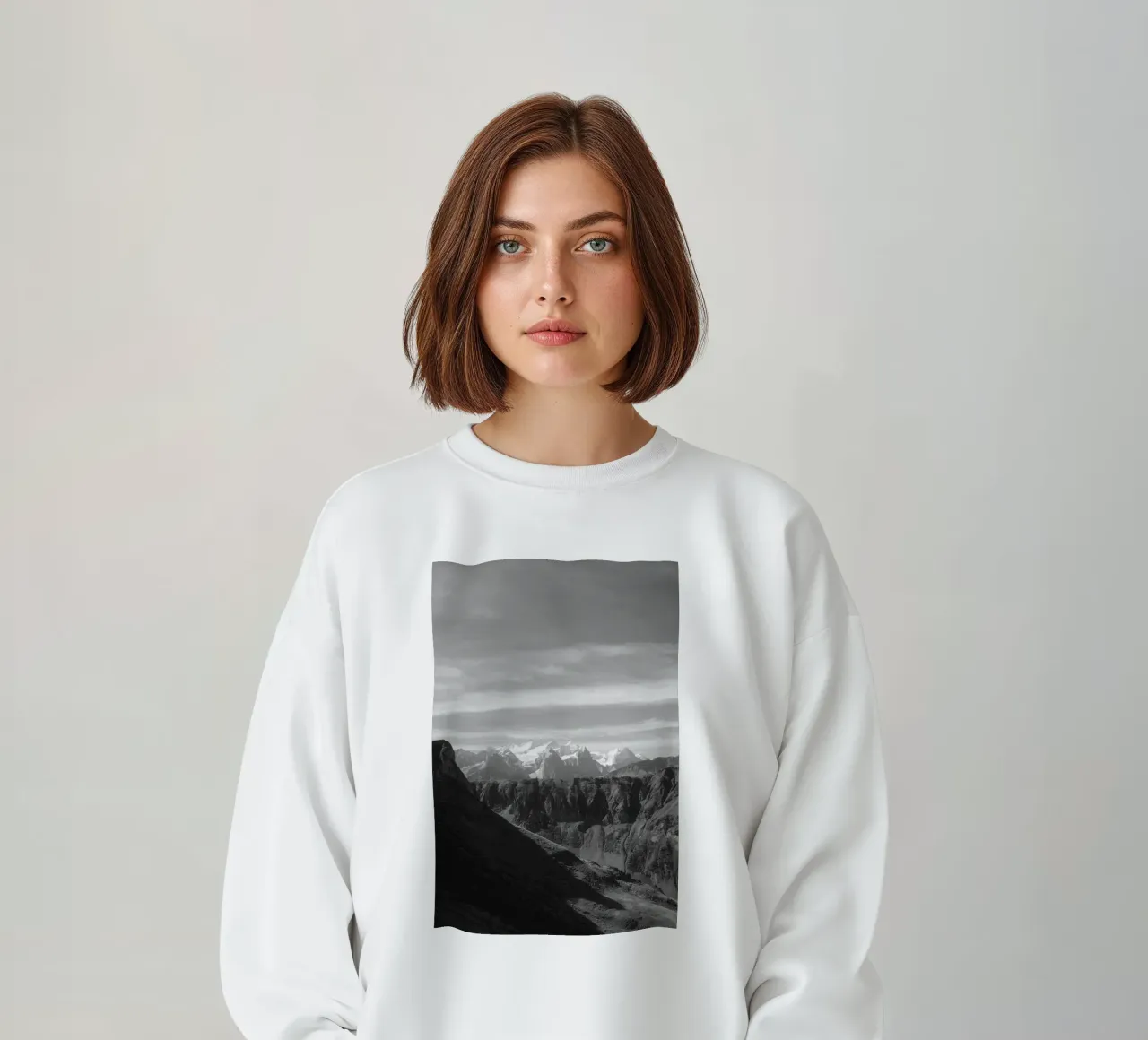 Monochrome Majesty – Bernese Alps felpa da FujiSwiss