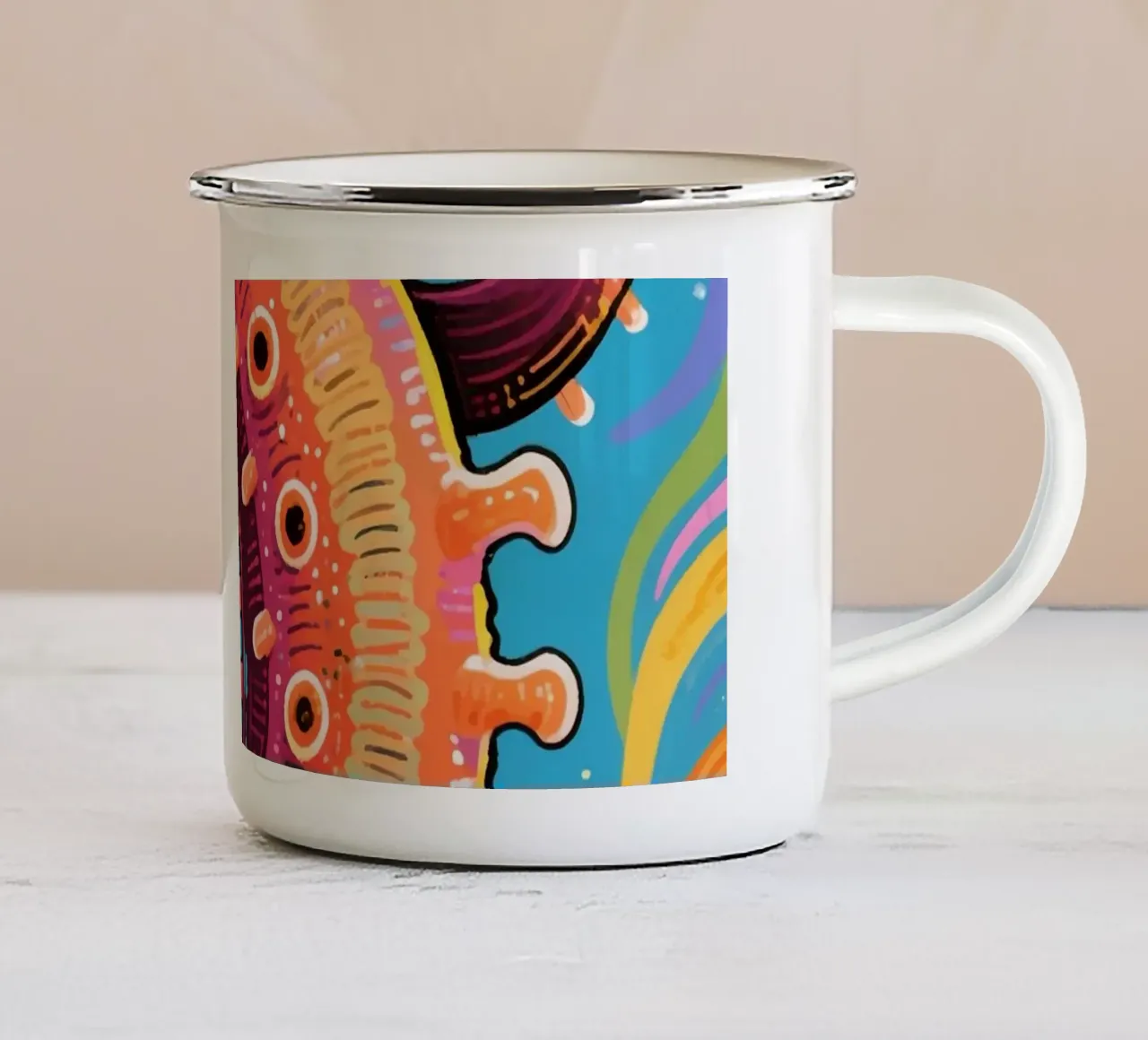 Cetriolo di mare tazza in smalto da knowledge