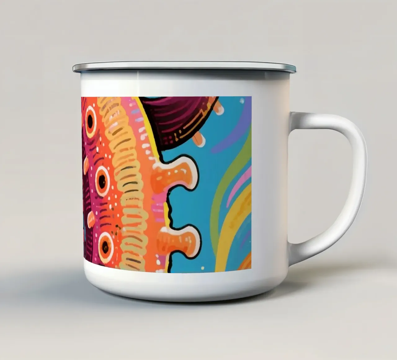 Cetriolo di mare tazza in smalto da knowledge