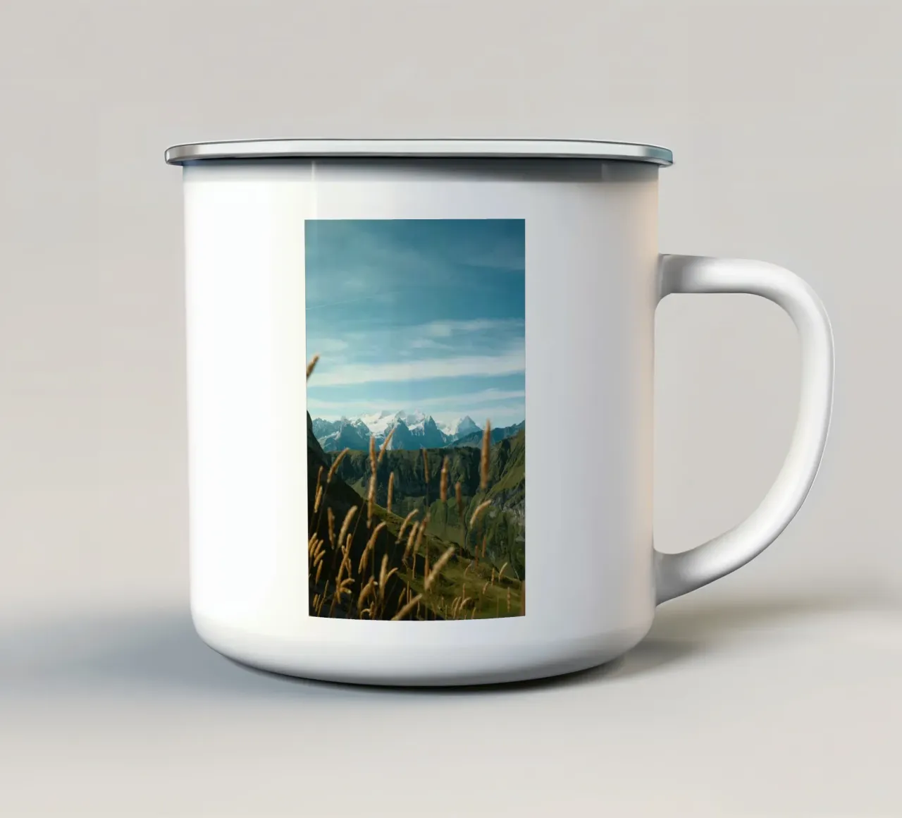 Alpine Heights – Bernese Alps tazza in smalto da FujiSwiss