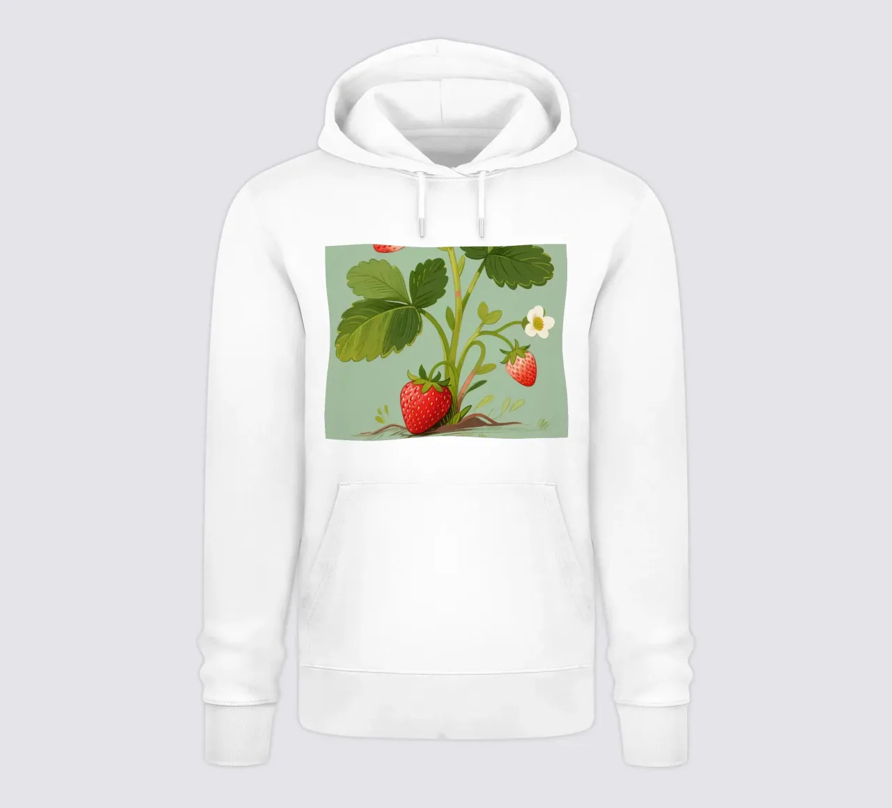 Pianta di fragole felpa con cappuccio da knowledge