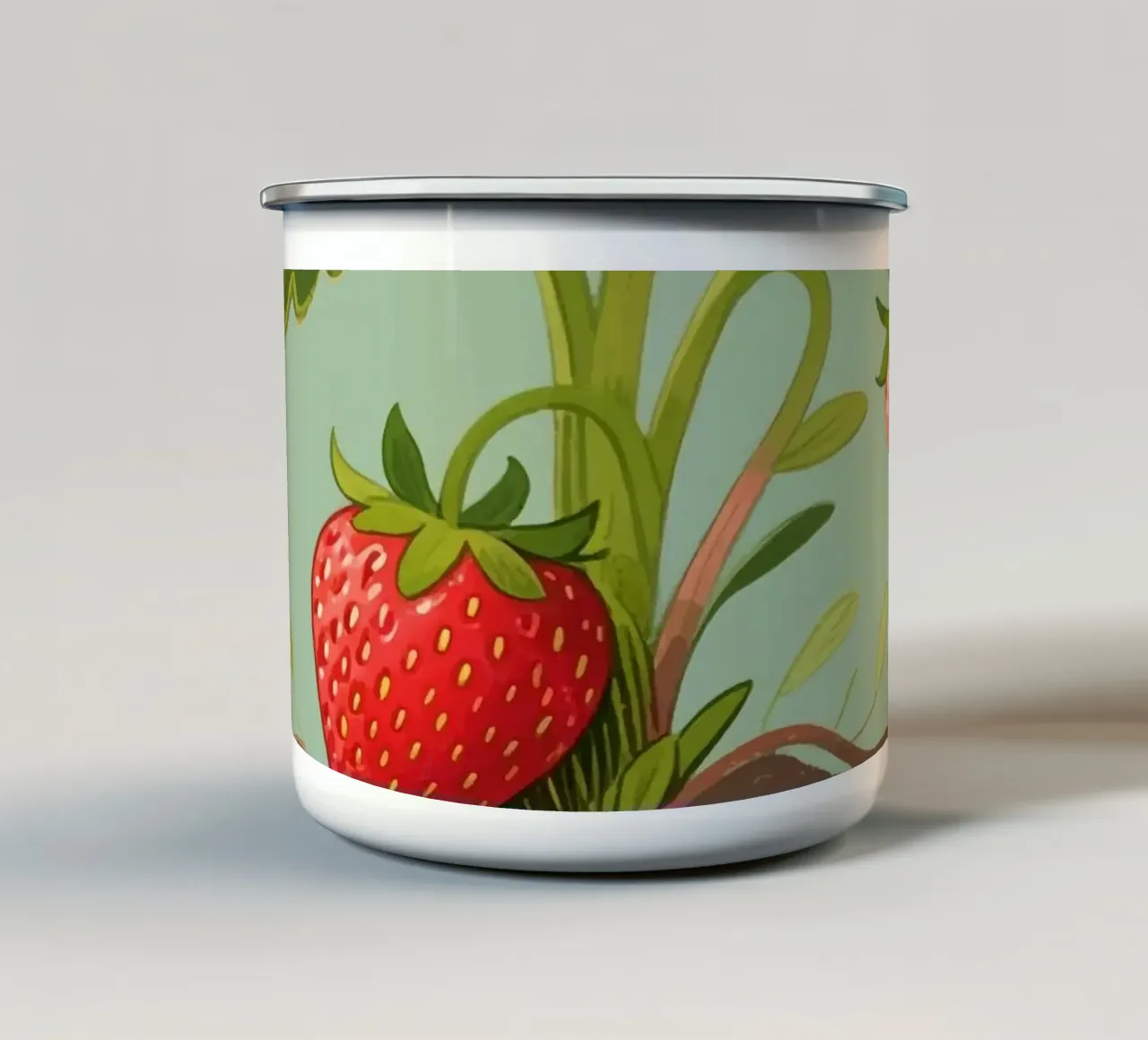 Pianta di fragole tazza in smalto da knowledge