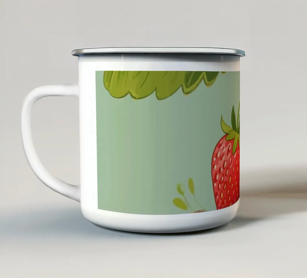 Pianta di fragole tazza in smalto da knowledge