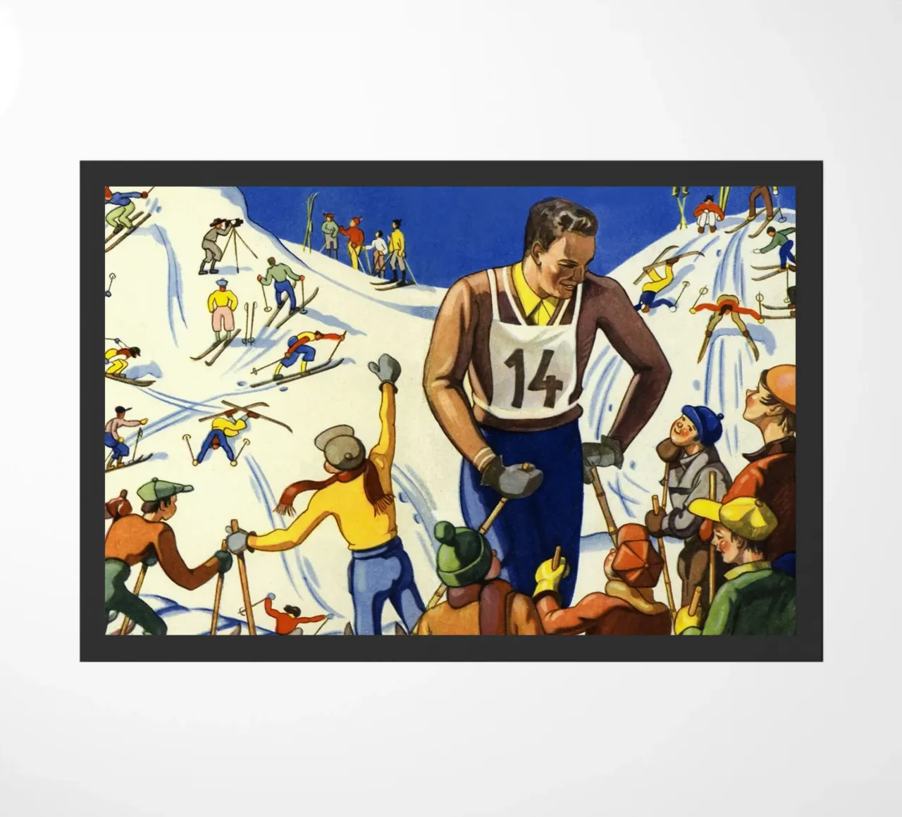 Sciatori su una pista da sci, 1936 zerbino da Christie