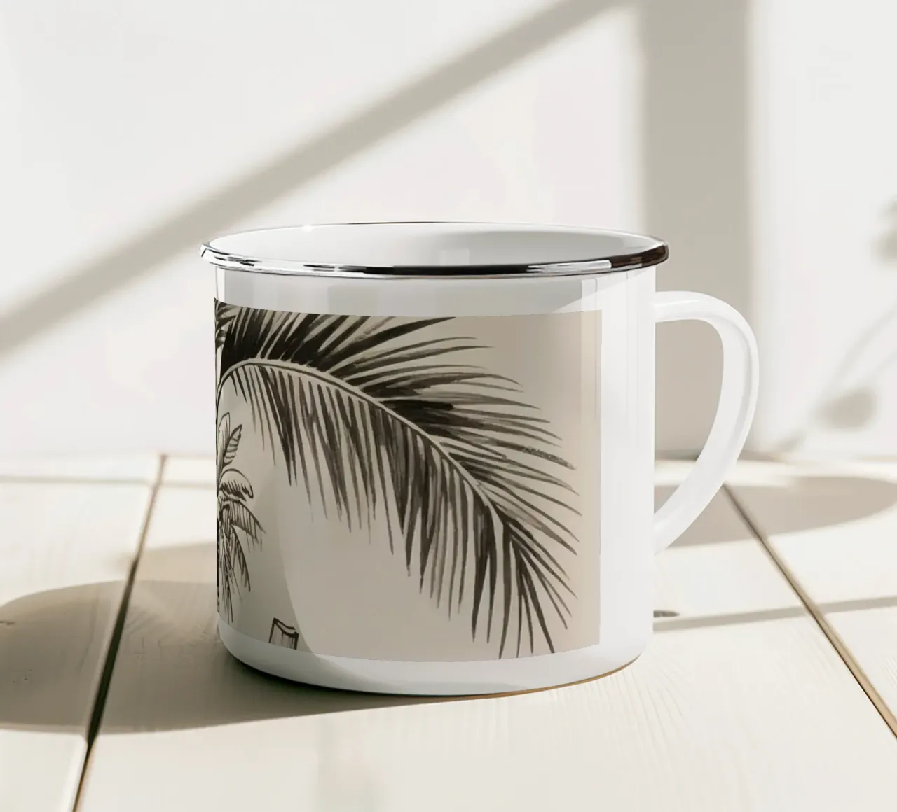 Palma da zucchero tazza in smalto da knowledge