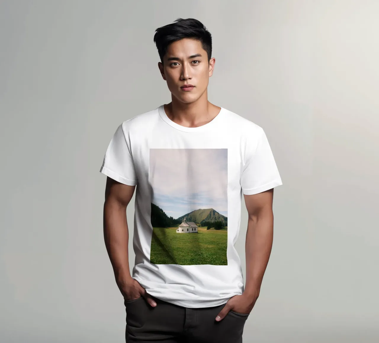 Chapel in the Alps t-shirt da FujiSwiss