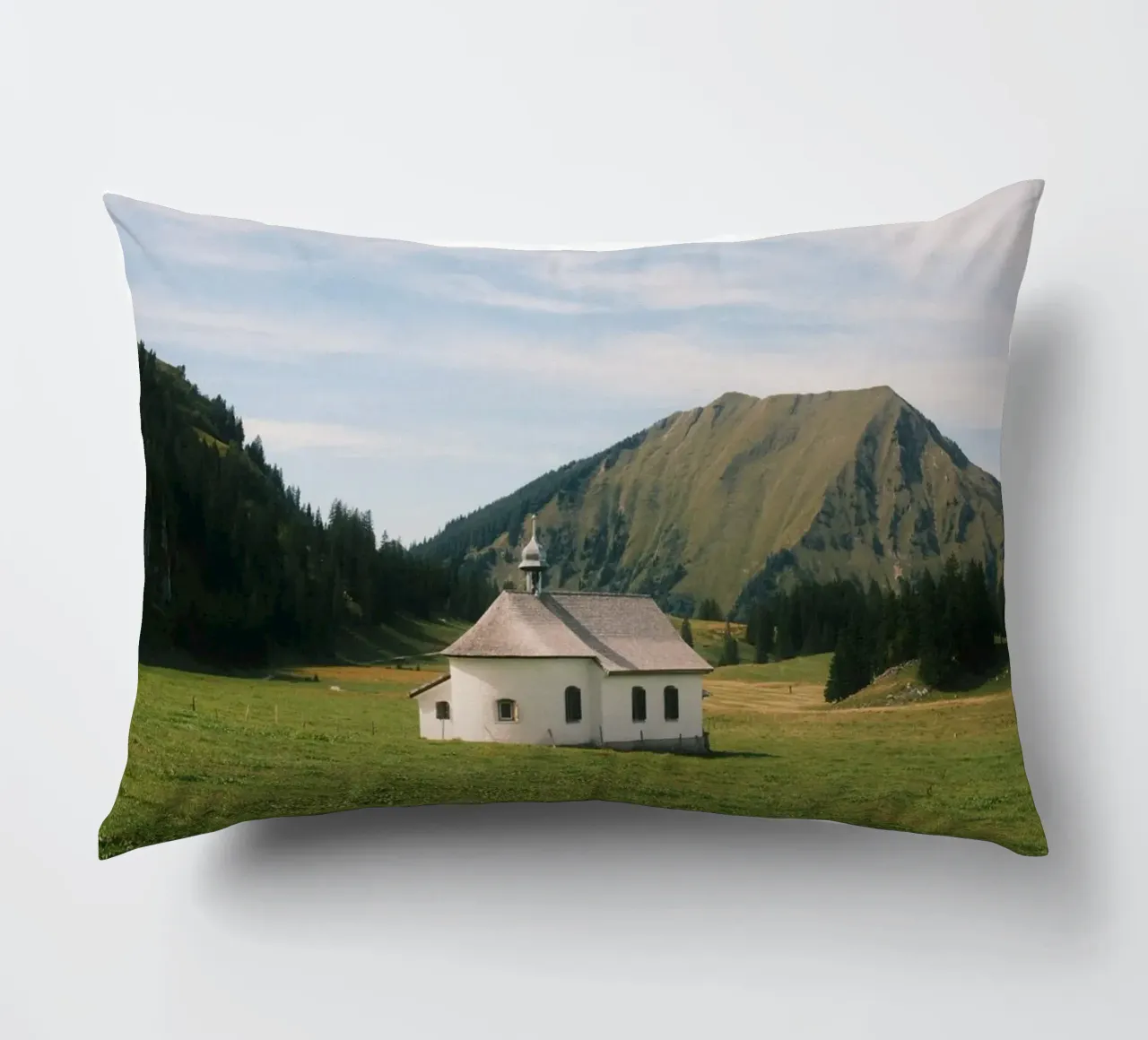 Chapel in the Alps cuscino da FujiSwiss