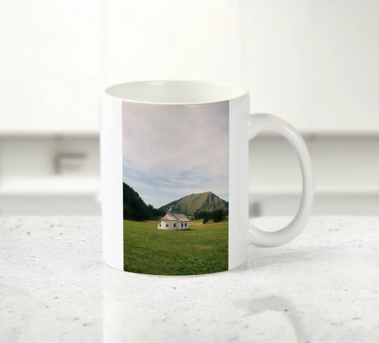 Chapel in the Alps tazza in ceramica da FujiSwiss