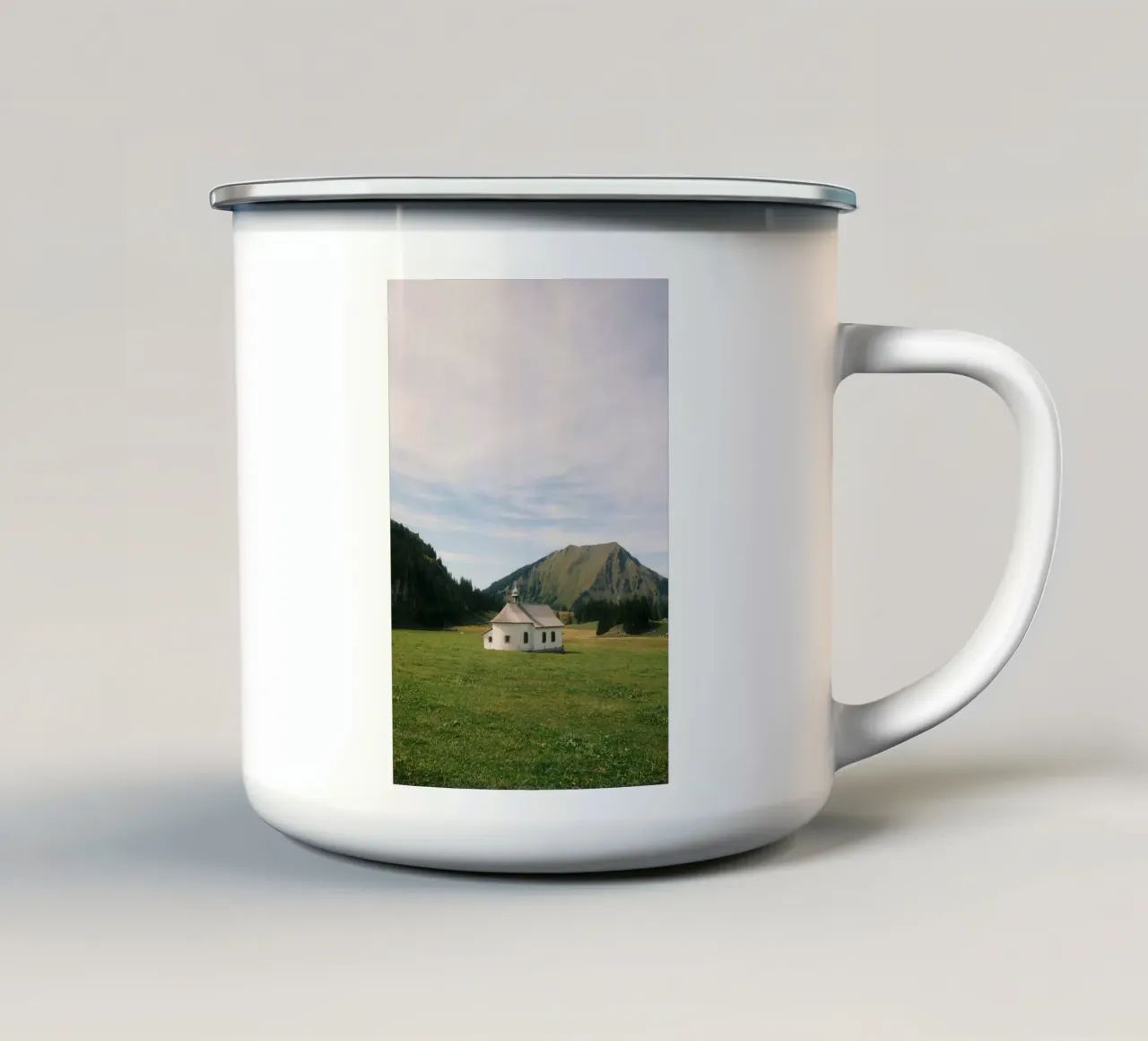 Chapel in the Alps tazza in smalto da FujiSwiss
