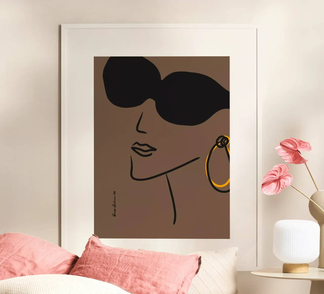 Chloé parigino poster con telaio in legno da Mike Leymi