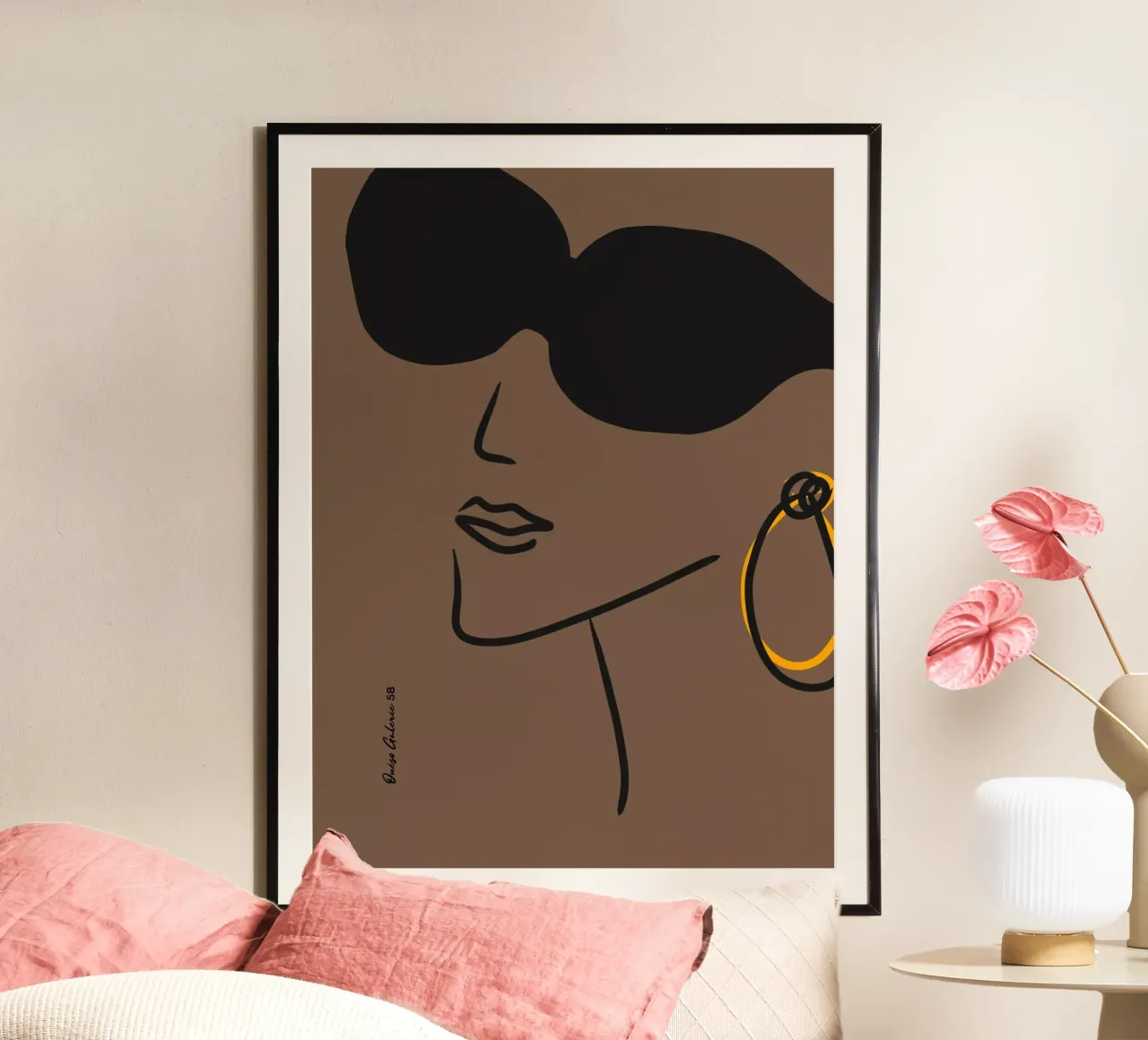 Chloé parigino poster con telaio in legno da Mike Leymi