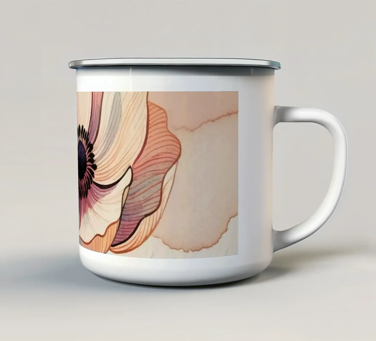 Fiore tazza in smalto da knowledge