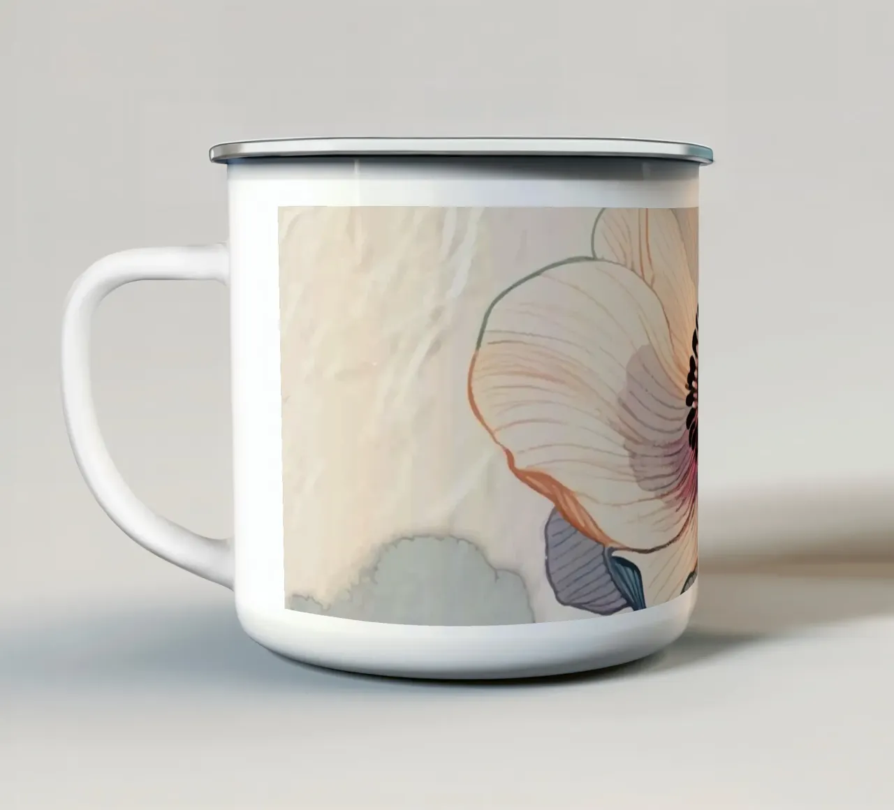 Fiore tazza in smalto da knowledge