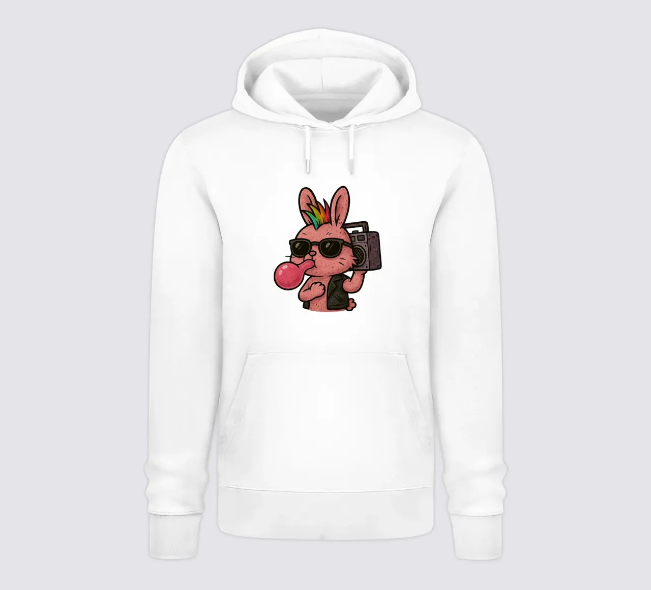 Lapin Punk Arcobaleno felpa con cappuccio da Punk & Cute - Affiches & Stickers