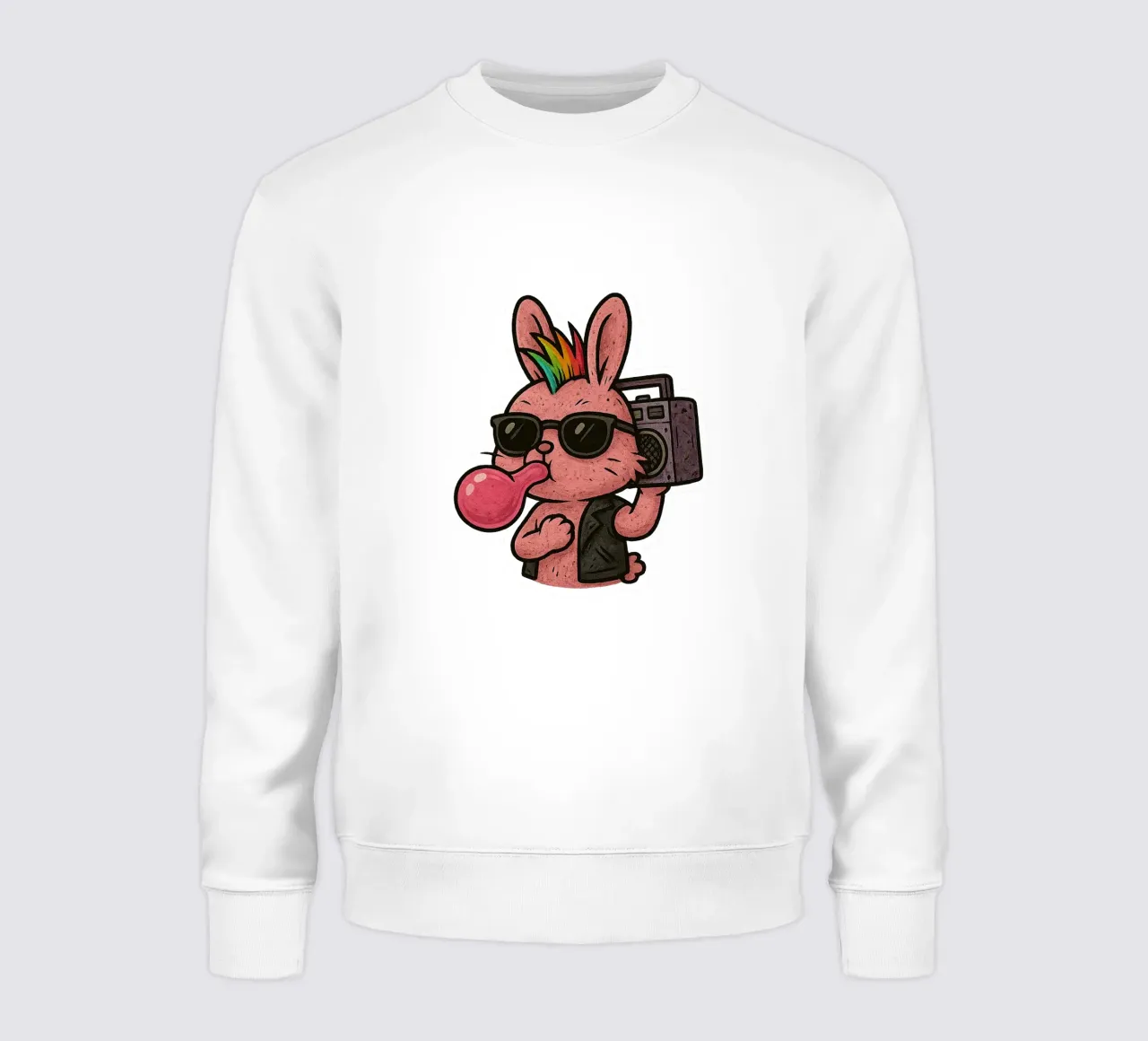 Lapin Punk Arcobaleno felpa da Punk & Cute - Affiches & Stickers