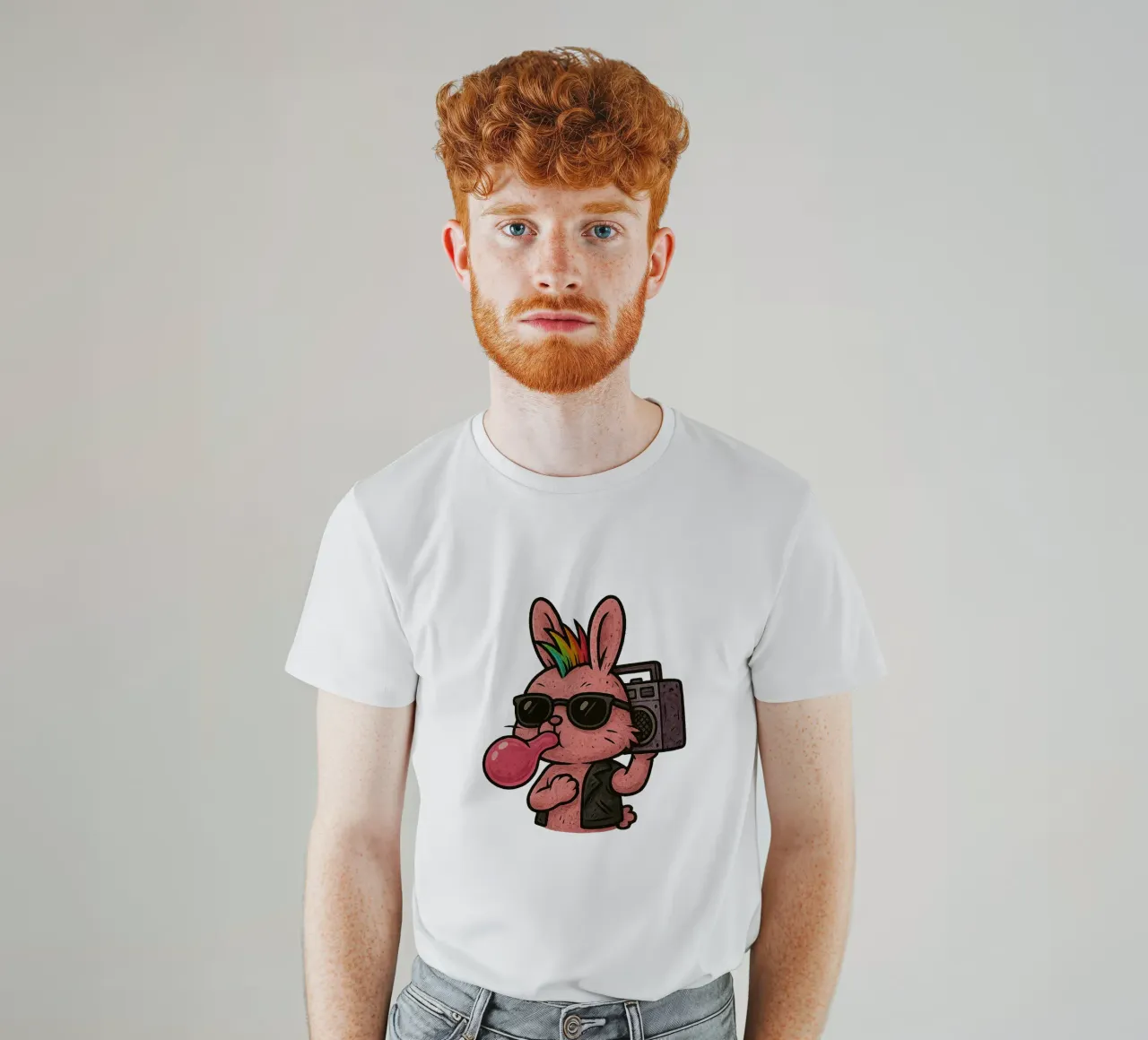 Lapin Punk Arcobaleno t-shirt da Punk & Cute - Affiches & Stickers