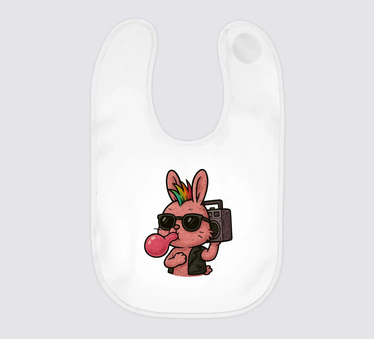 Lapin Punk Arcobaleno bavaglino da Punk & Cute - Affiches & Stickers