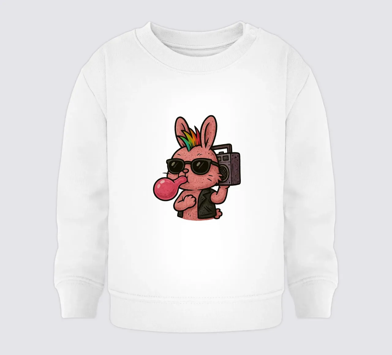 Lapin Punk Arcobaleno felpa neonato da Punk & Cute - Affiches & Stickers