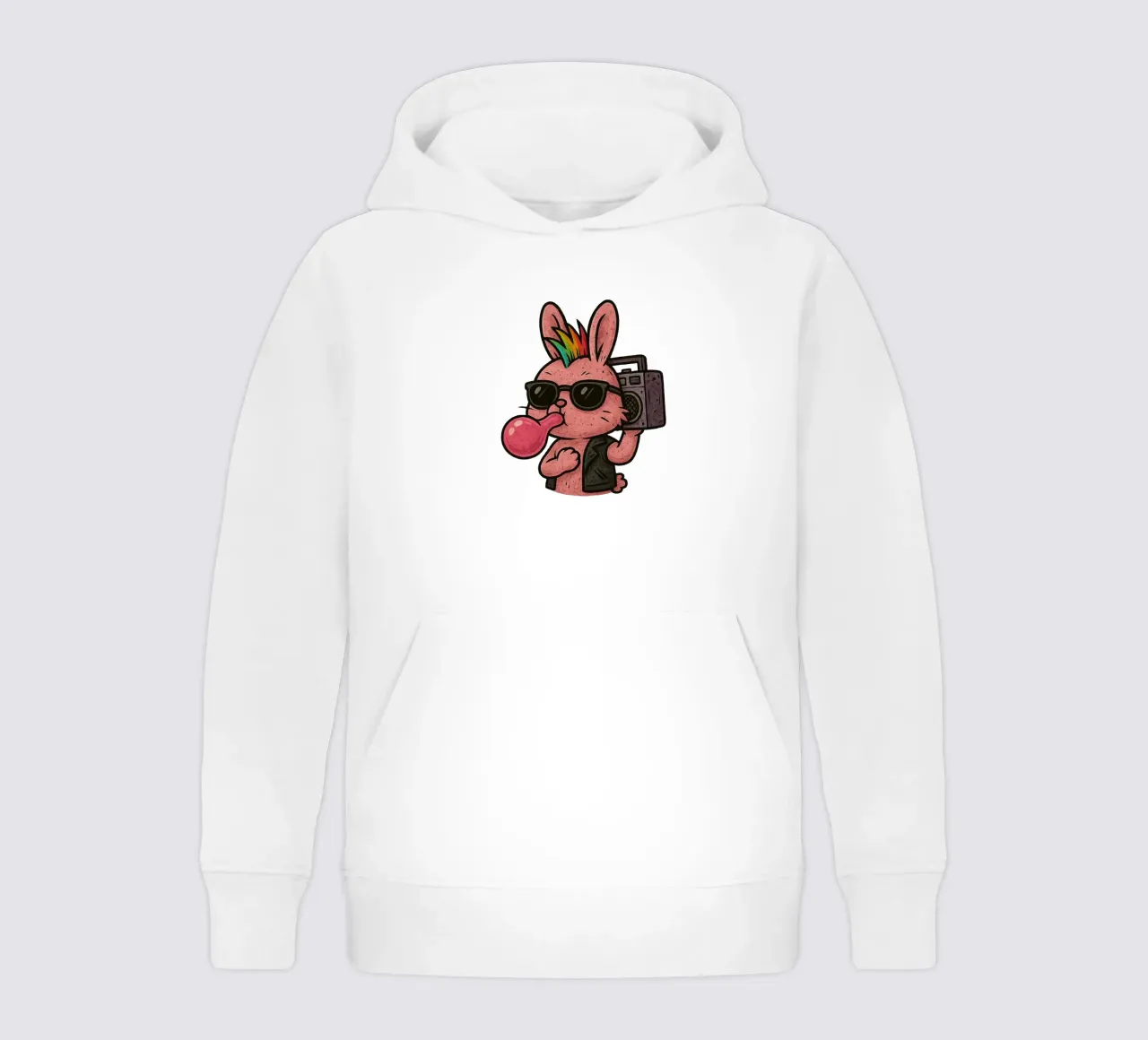 Lapin Punk Arcobaleno felpa bambino con cappuccio da Punk & Cute - Affiches & Stickers