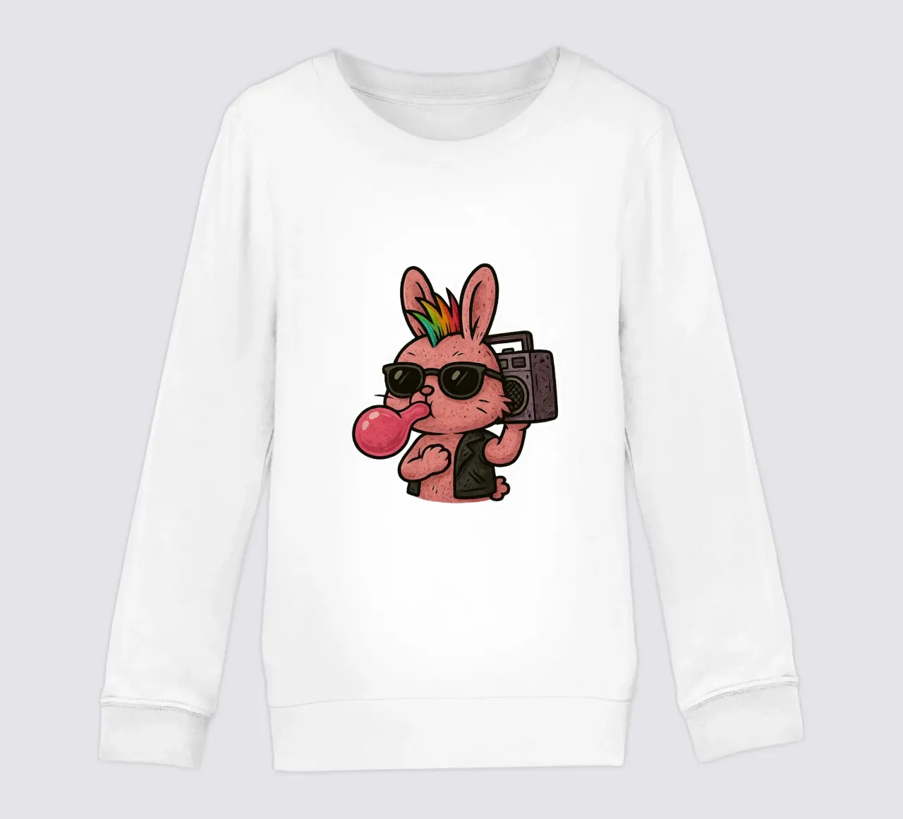 Lapin Punk Arcobaleno felpa bambino da Punk & Cute - Affiches & Stickers