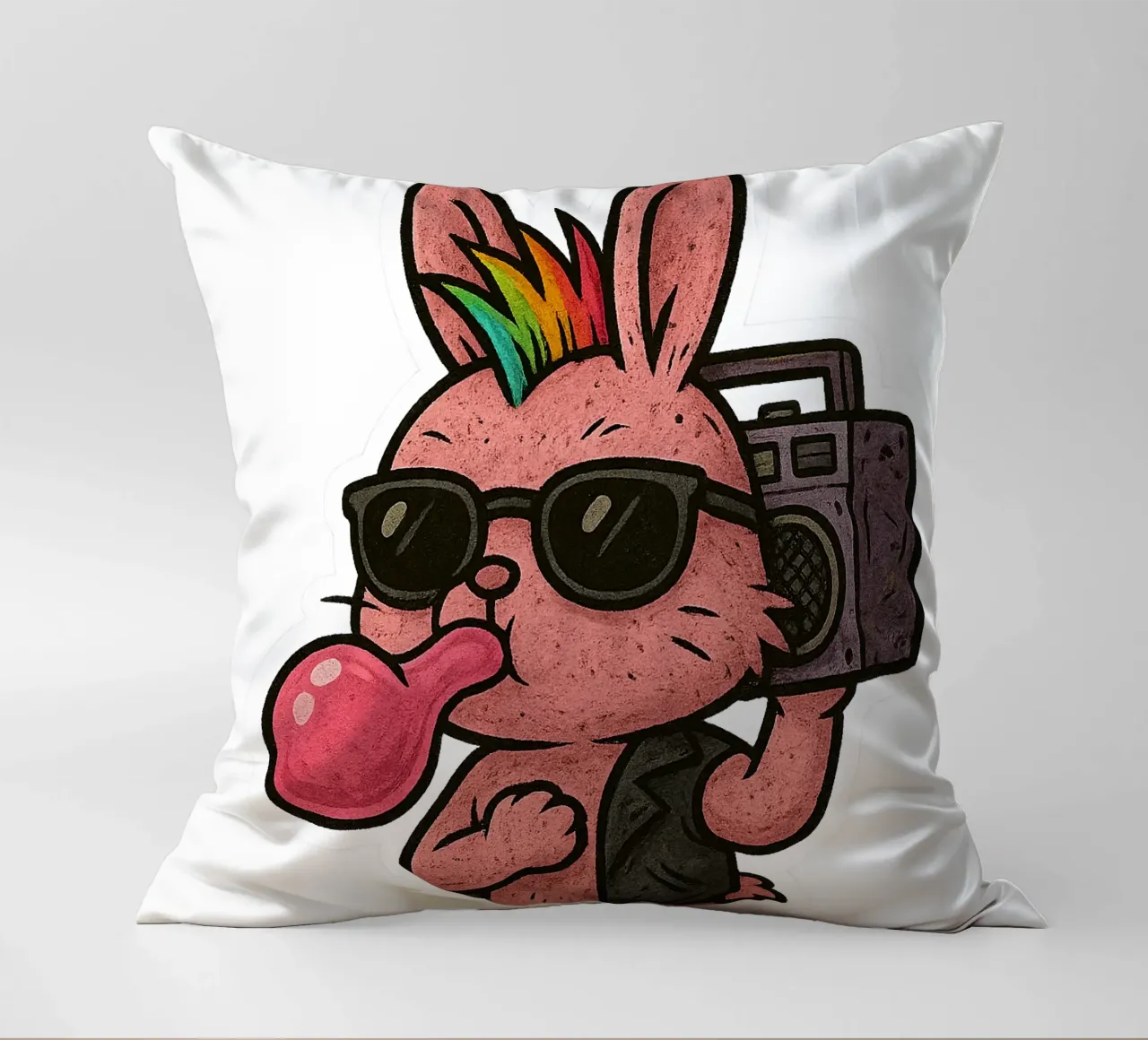 Lapin Punk Arcobaleno cuscino da Punk & Cute - Affiches & Stickers