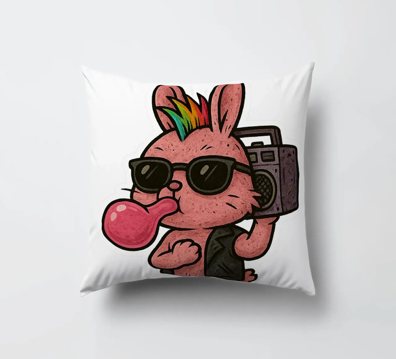 Lapin Punk Arcobaleno cuscino da Punk & Cute - Affiches & Stickers