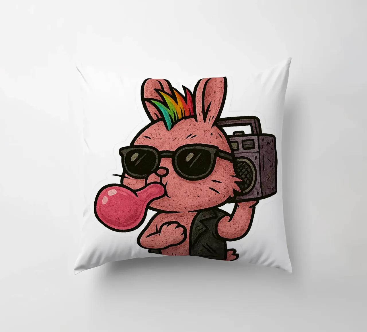 Lapin Punk Arcobaleno cuscino da Punk & Cute - Affiches & Stickers