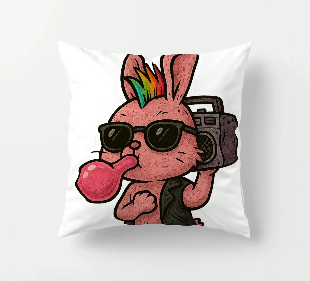 Lapin Punk Arcobaleno cuscino da Punk & Cute - Affiches & Stickers