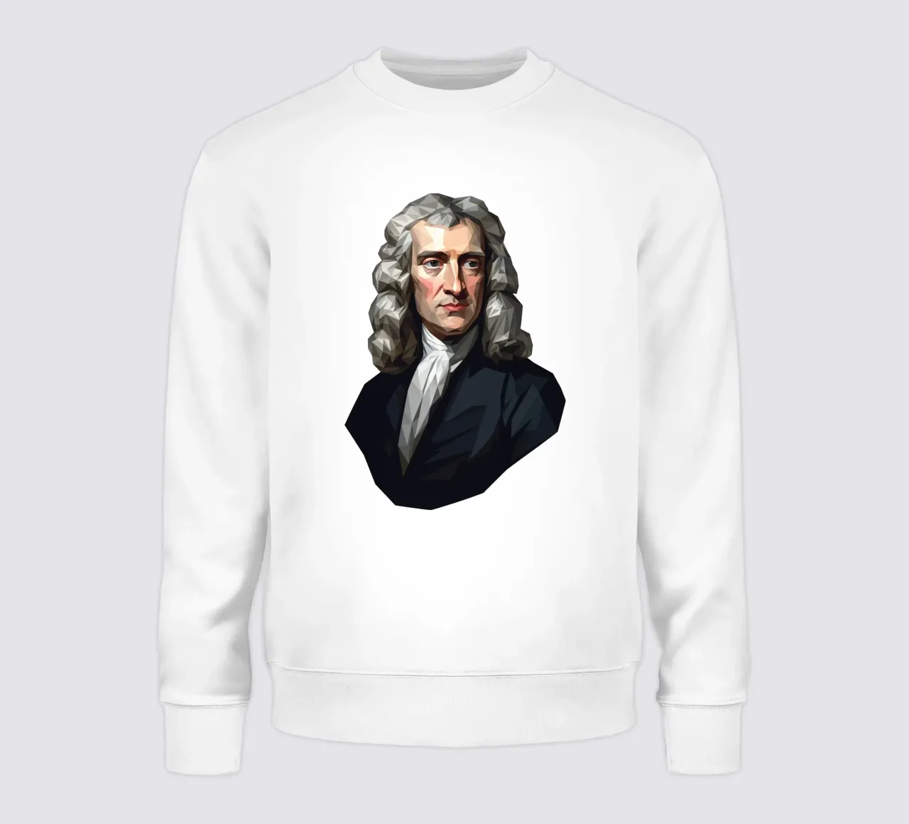 Ritratto di Isaac Newton Lowpoly felpa da Low Profile